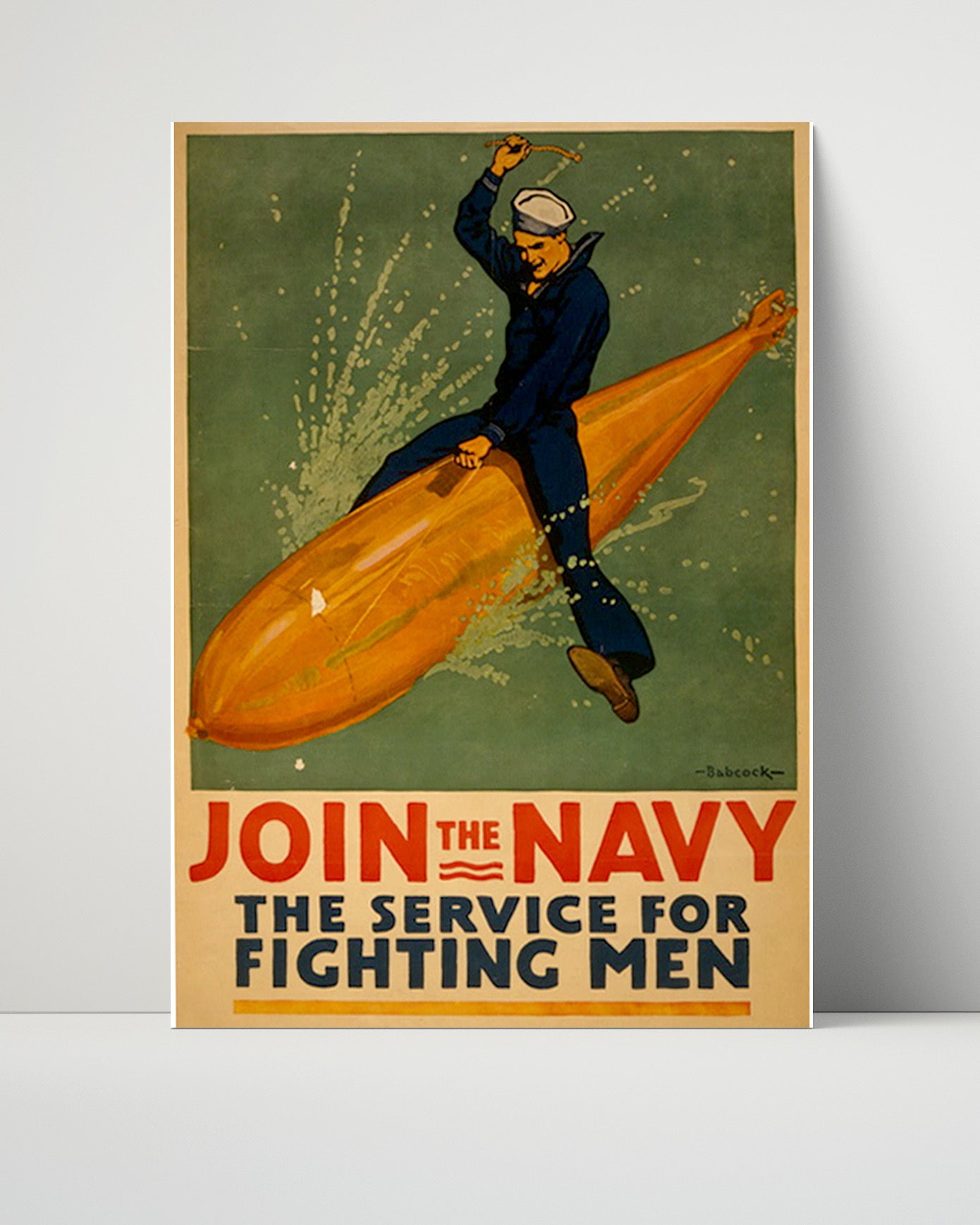 Vintage War Poster - Join The Navy Reasons Your Country Needs You