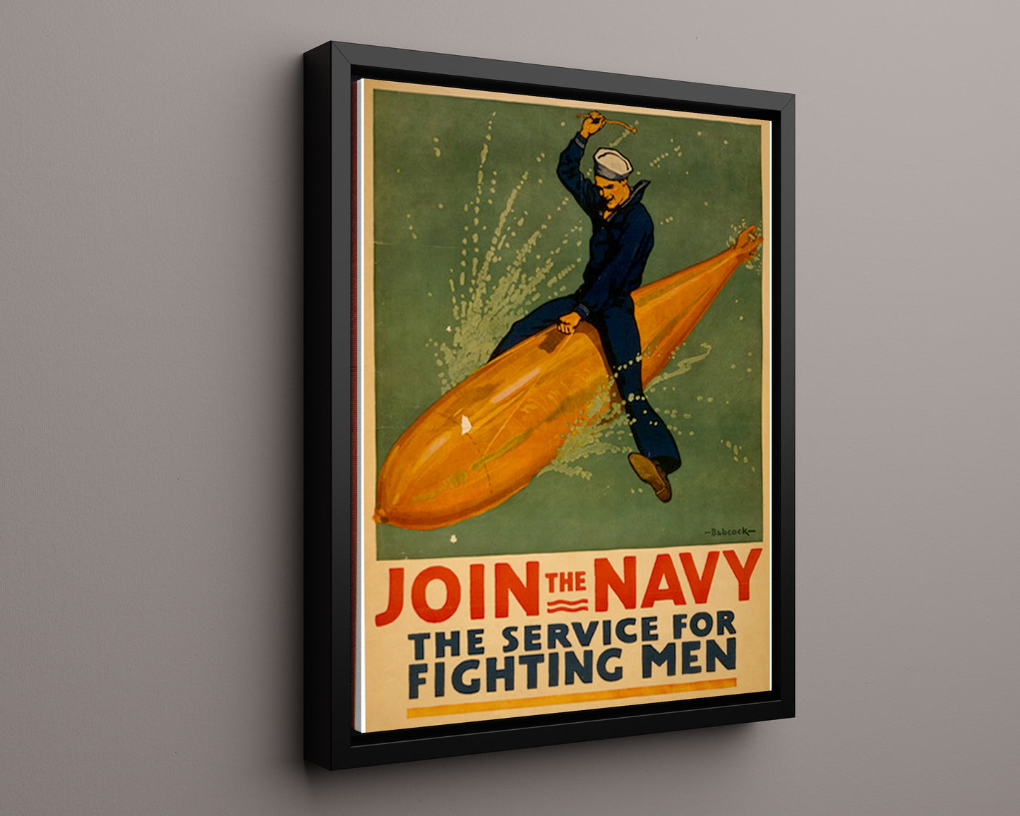 Vintage War Poster - Join The Navy Reasons Your Country Needs You