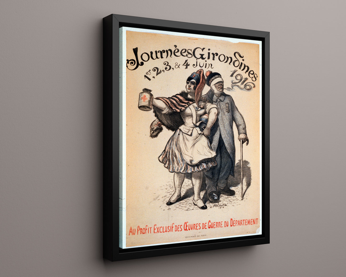 Vintage War Poster - Journee Variose 1917 Fevrier