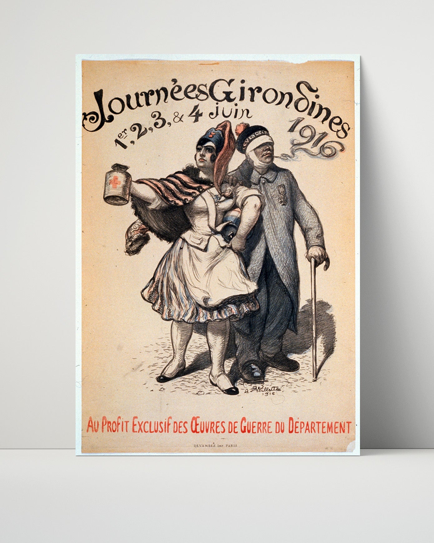 Vintage War Poster - Journee Variose 1917 Fevrier