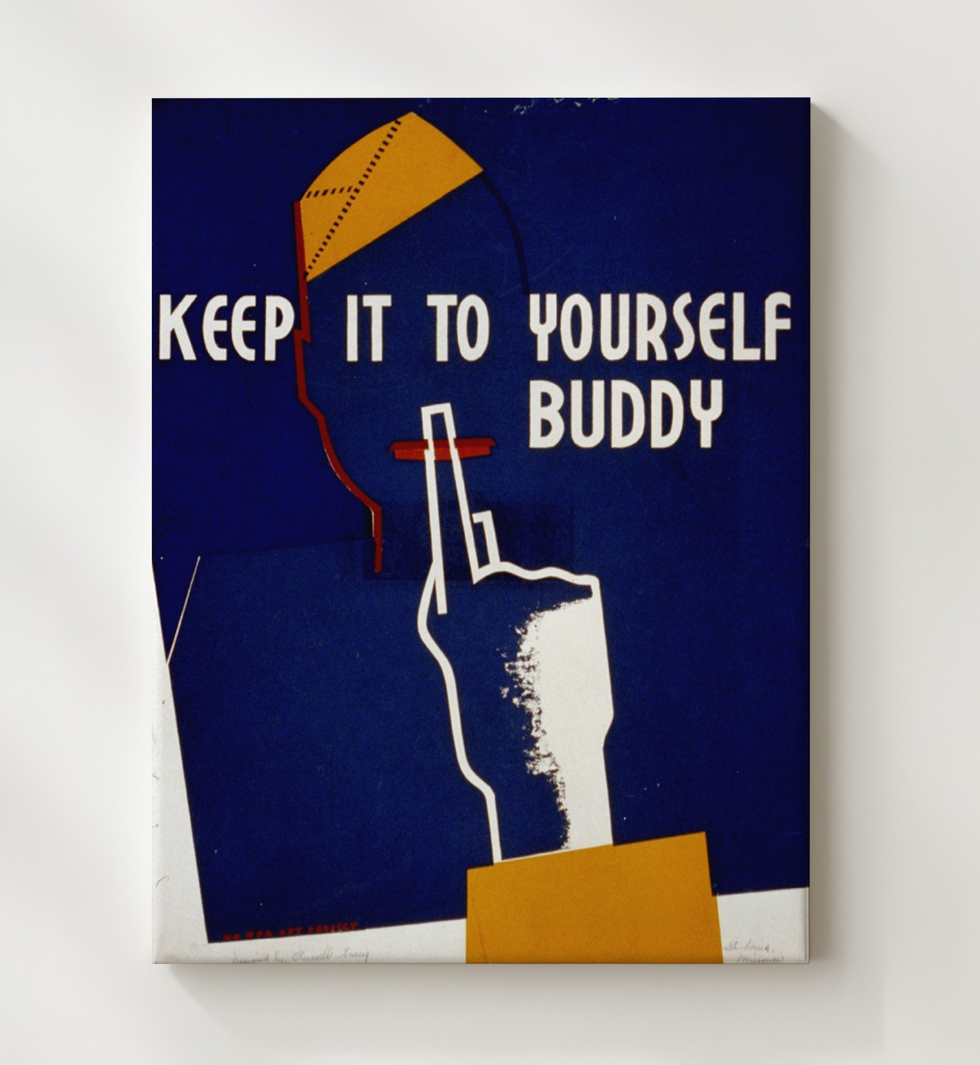 Keep Mum - Loose Lips vintage war canvas 20x24