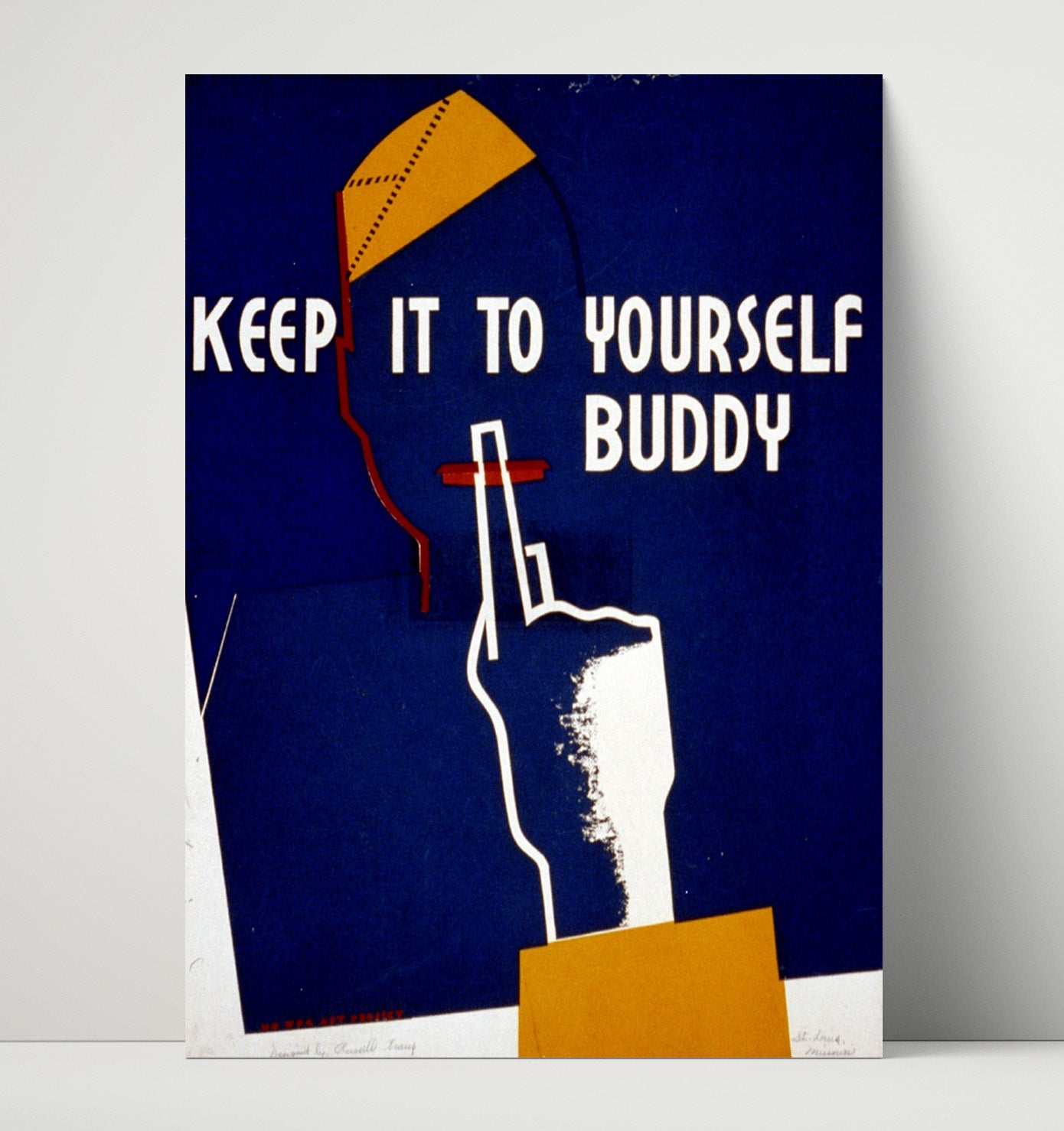 Vintage War Poster - Keep Mum - Loose Lips Vintage War Wall Art - 16x20 Unframed Print