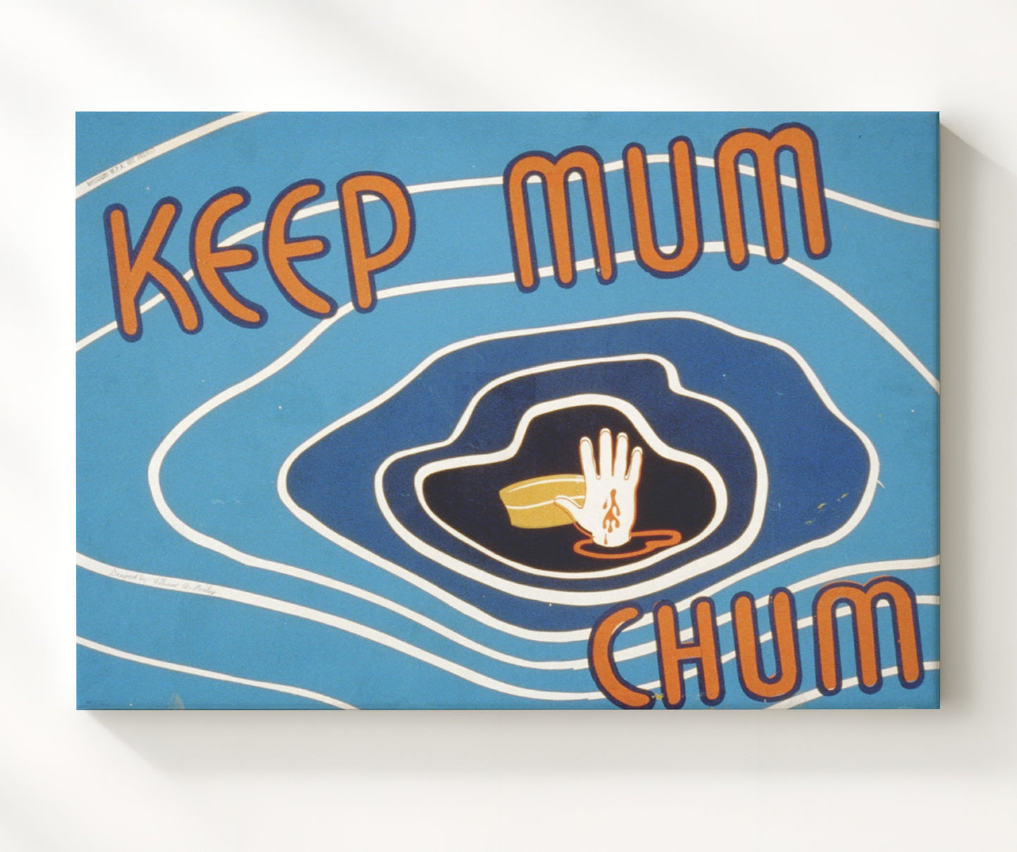 Keep Mum - Silent Chum war poster wall art 20x24 Canvas
