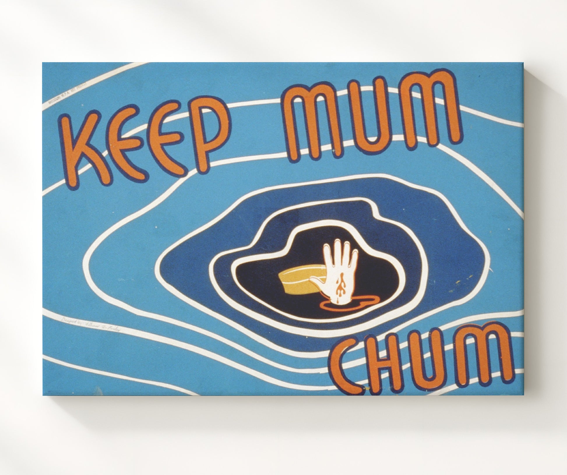 Keep Mum - Silent Chum war poster wall art 20x24 Canvas