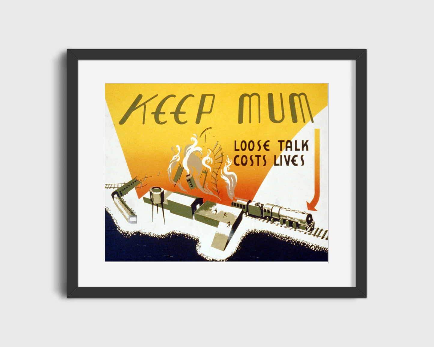 Vintage War Poster - Keep Mum - Talk is Torpedo