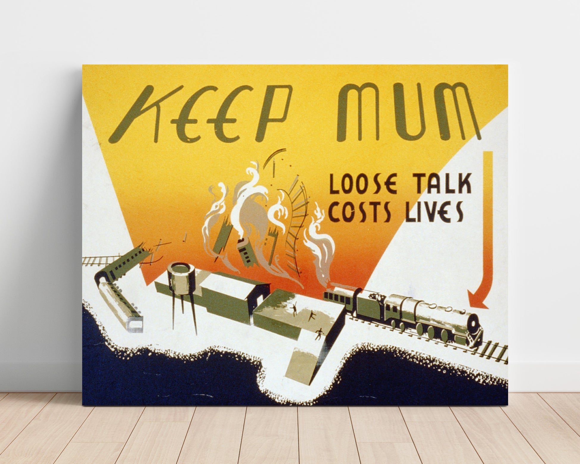 Keep Mum - Talk is Torpedo war poster wall art 16x20 Unframed Print