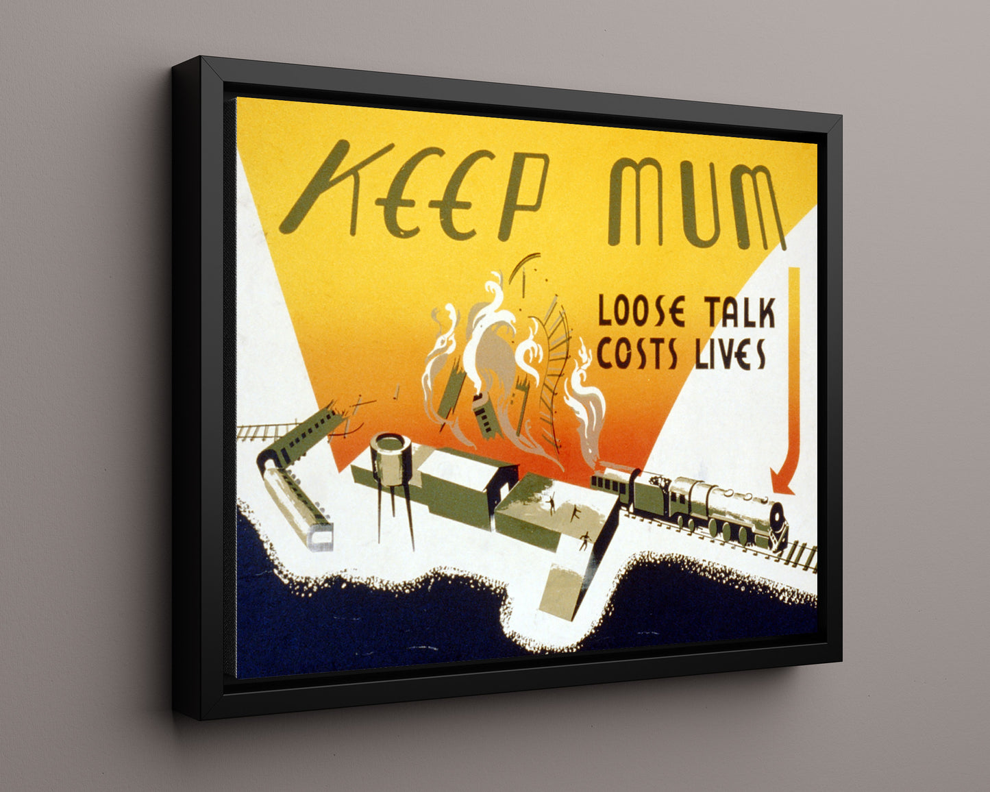 Vintage War Poster - Keep Mum - Talk is Torpedo