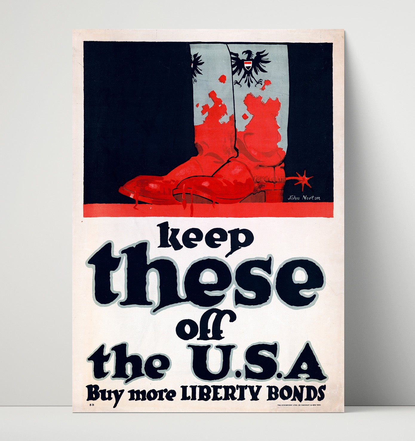 Vintage War Poster - Keep These off the USA Vintage War Wall Art - 16x20 Unframed Print