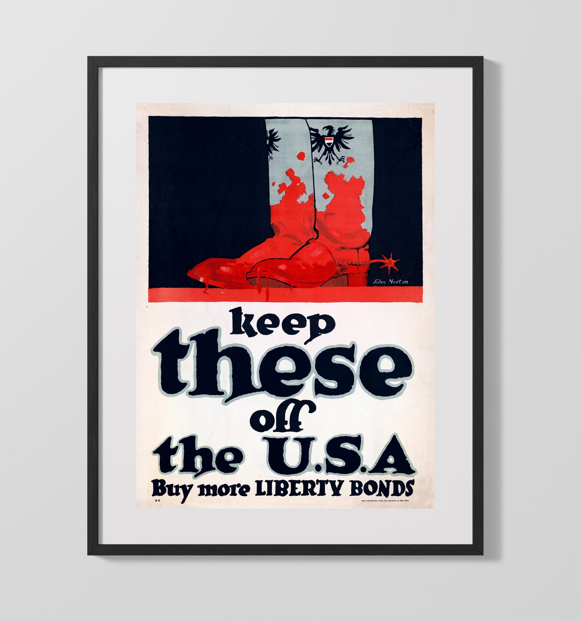 Keep These off the USA war poster wall art 16x20 Gallery Frame