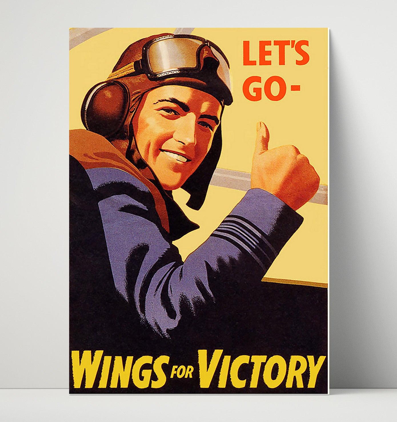 Let's Go Wings for Victory war poster wall art 16x20 Unframed Print