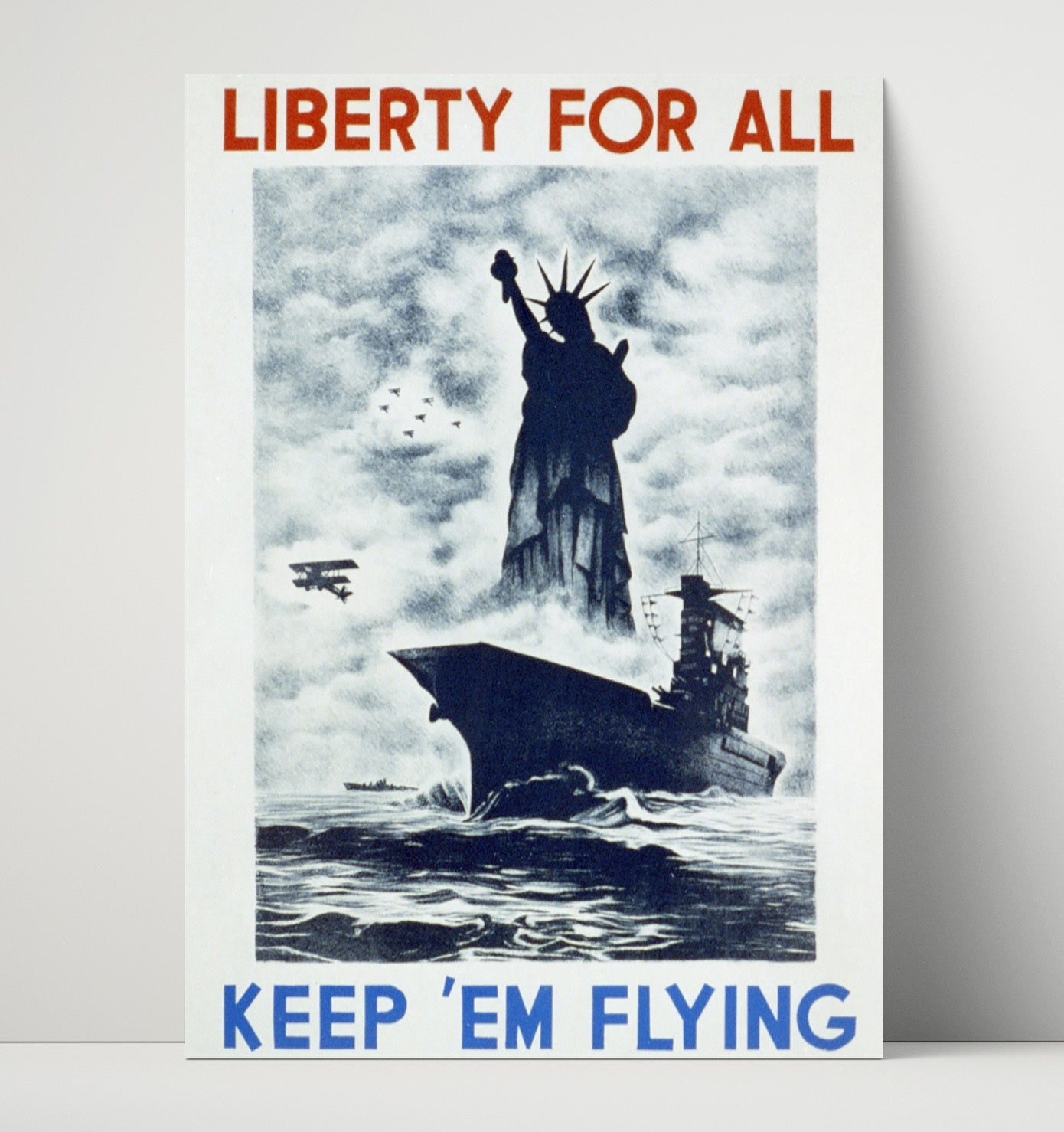 Liberty for All Keep 'Em Flying war poster wall art 16x20 Unframed Print
