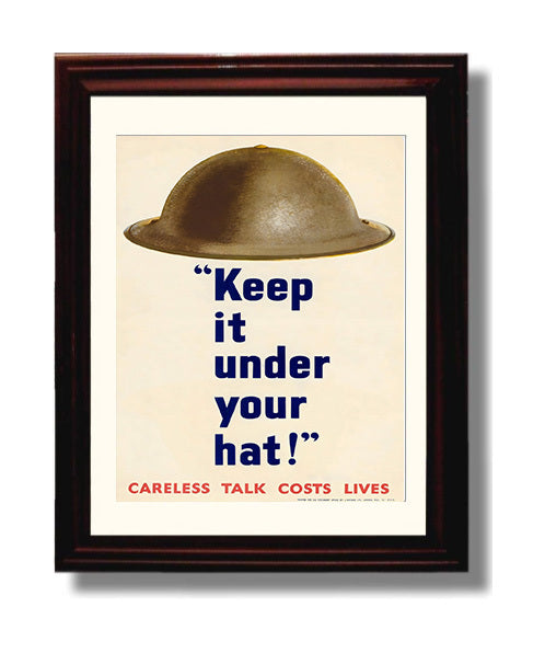 Vintage War Poster - More Courtesy - Work Together Vintage War Wall Art - 8x10 Beveled Frame