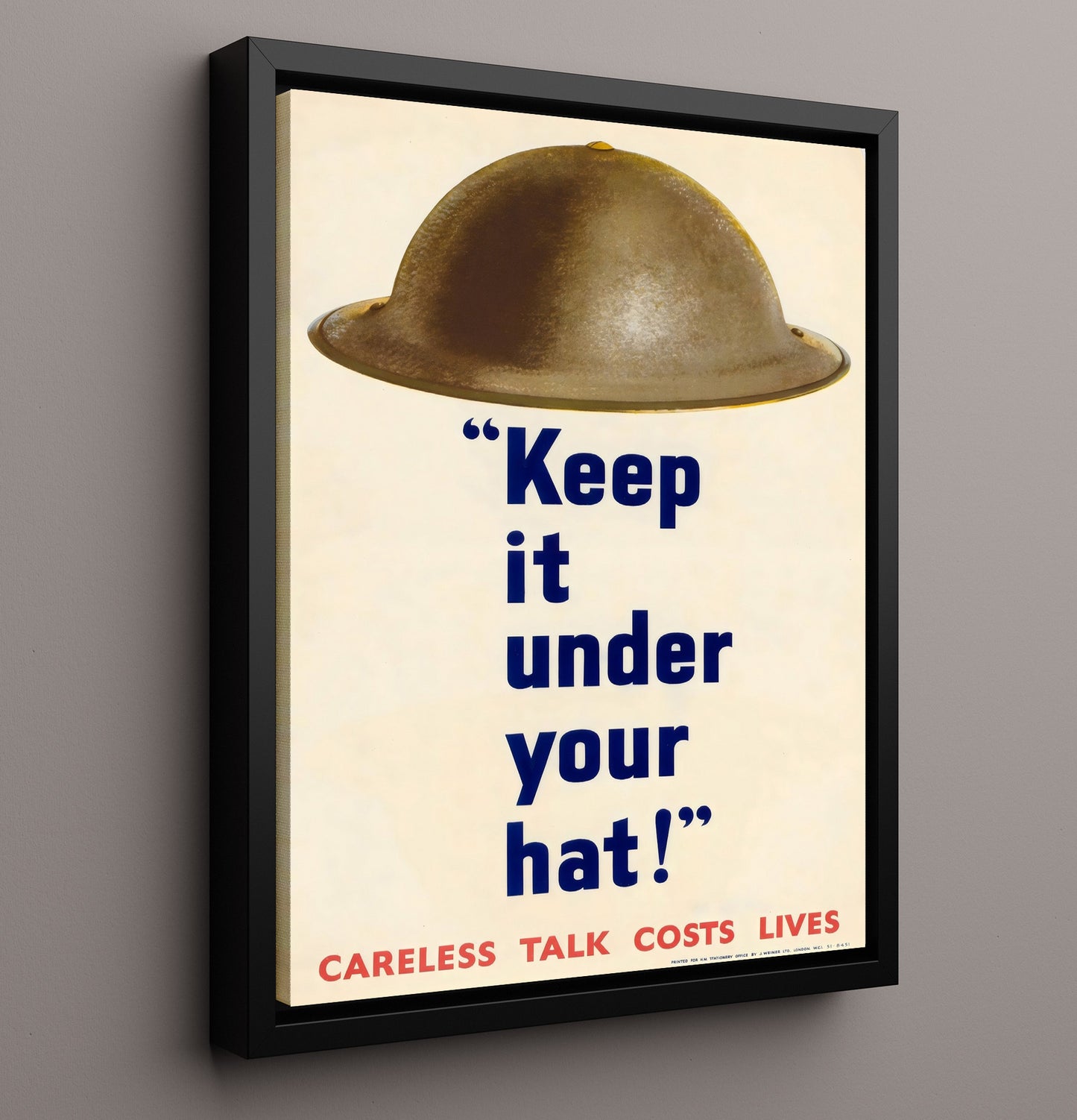 More Courtesy - Work Together war poster wall art 16x20 Framed Canvas
