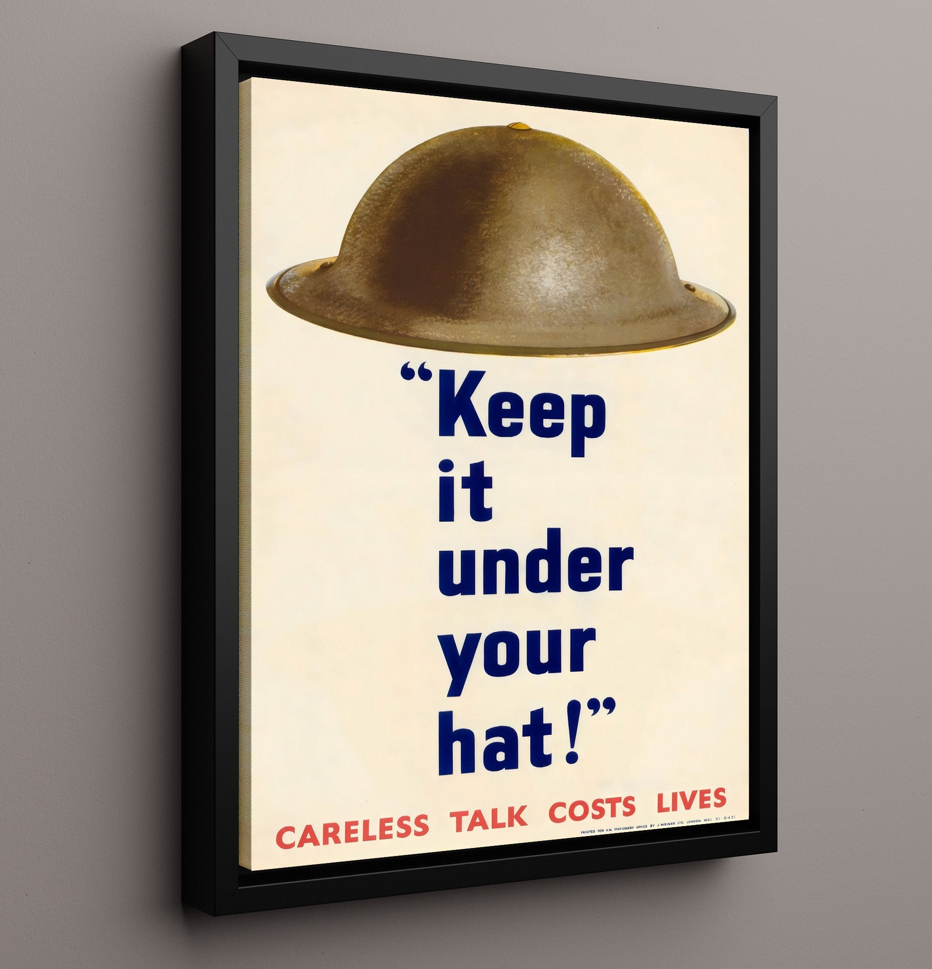 Vintage War Poster - More Courtesy - Work Together Vintage War Wall Art - 16x20 Framed Canvas