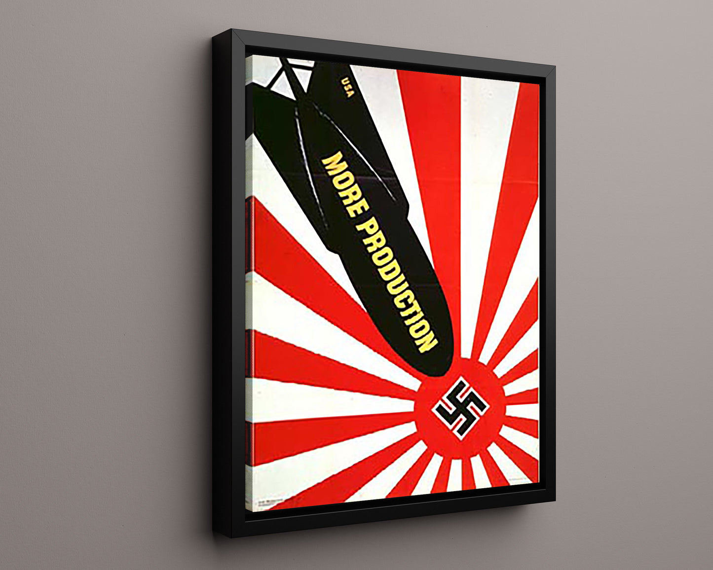 Vintage War Poster - More Production - Bombs Away