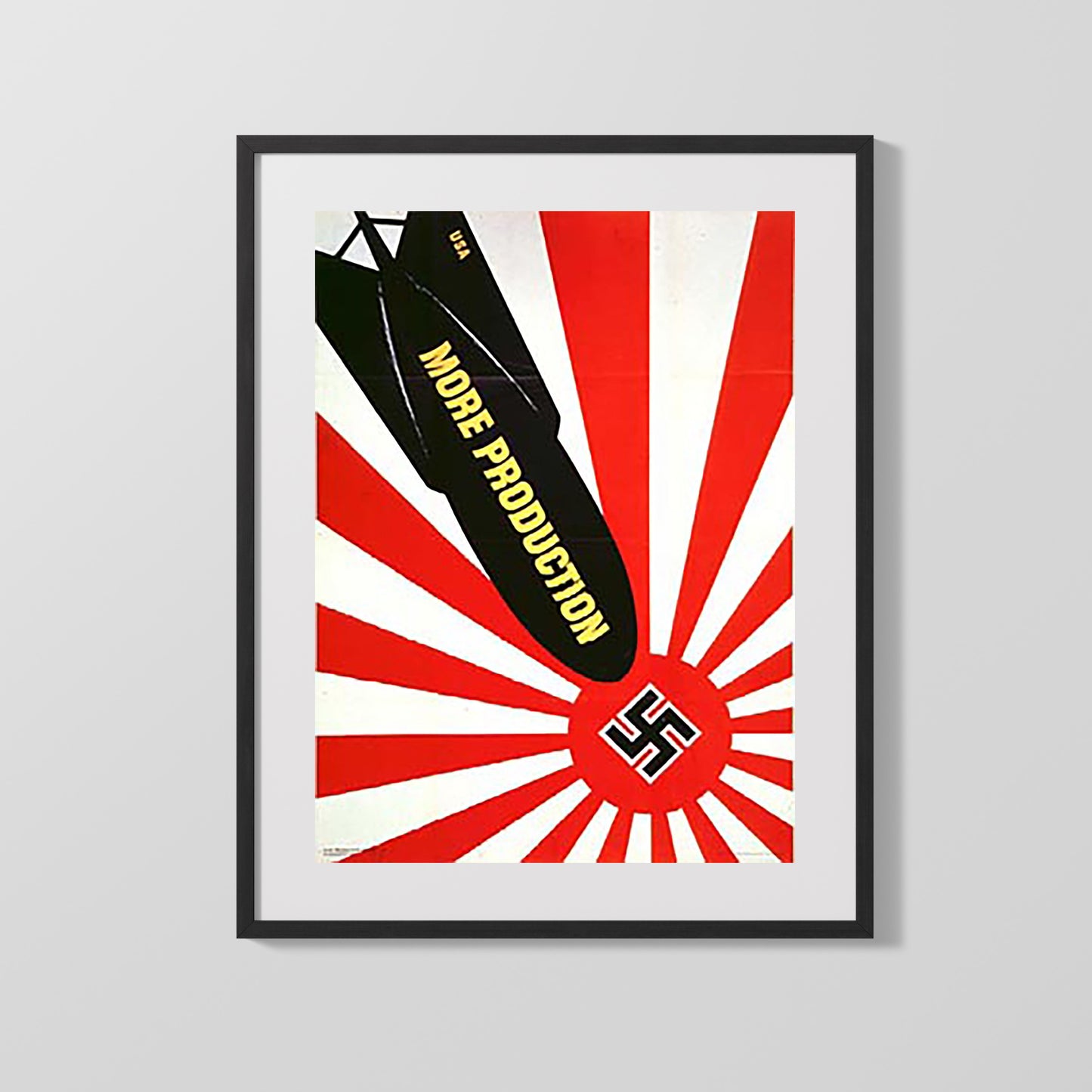 Vintage War Poster - More Production - Bombs Away