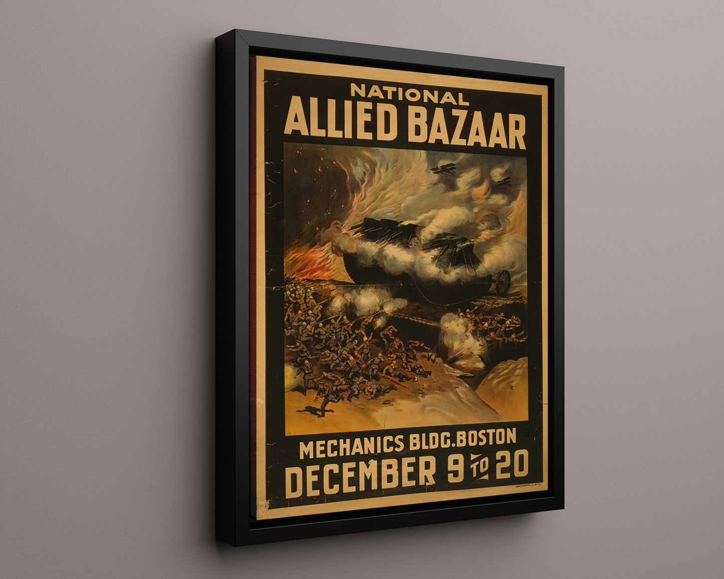 Vintage War Poster - National Allied Bazaar Boston