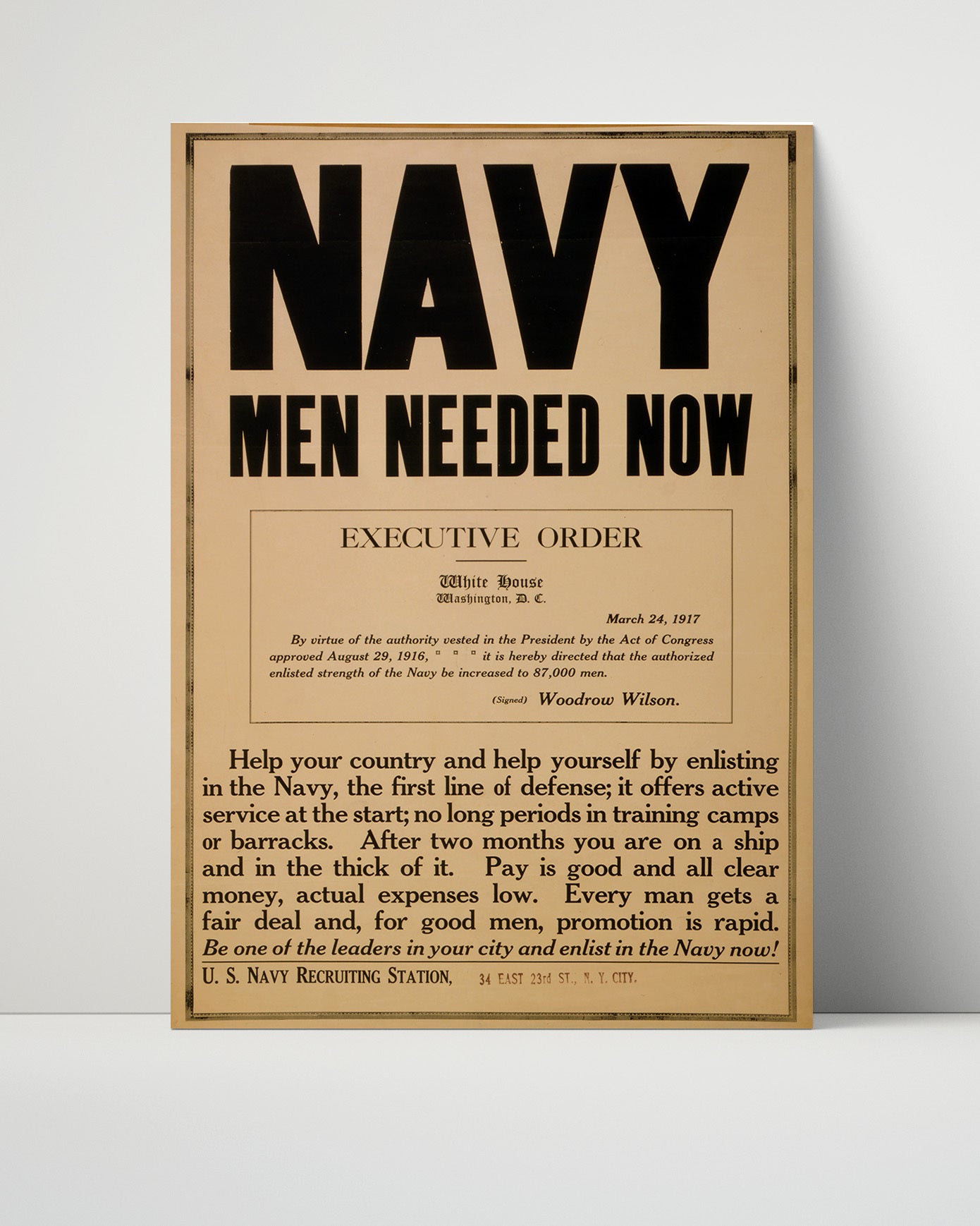 Vintage War Poster - Navy Career - Sea of Opportunity