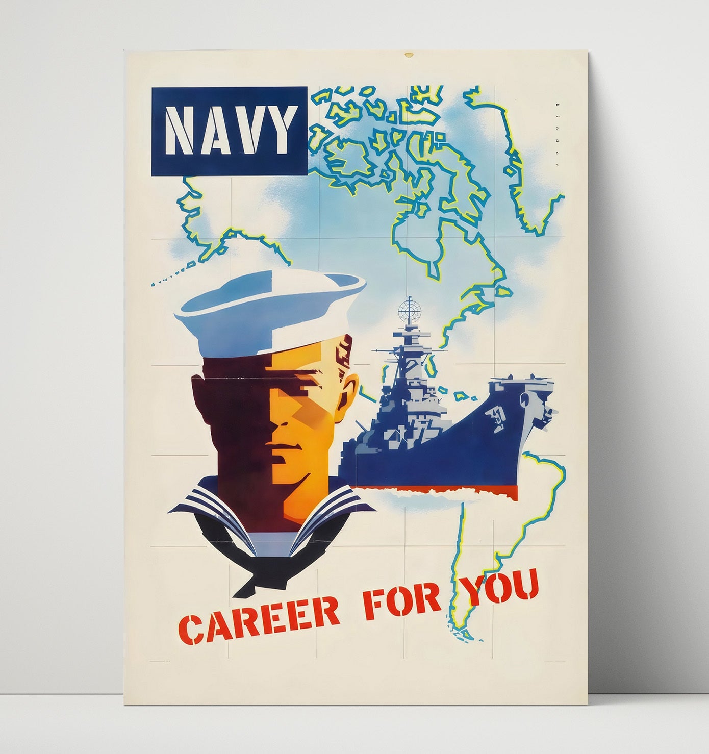 Navy Career - Sea of Opportunity war poster wall art 16x20 Unframed Print