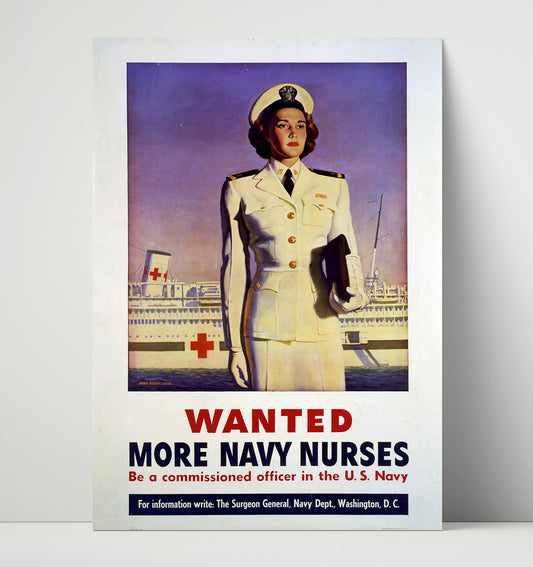 Navy Nurses Wanted - Healing Heroes - Poster