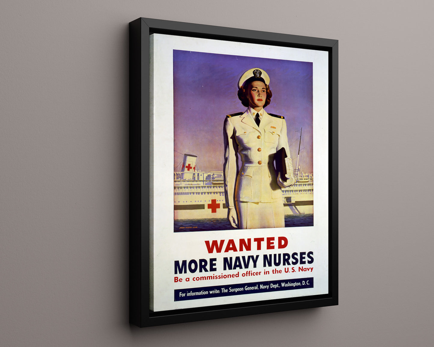 Vintage War Poster - Navy Nurses Wanted - Healing Heroes