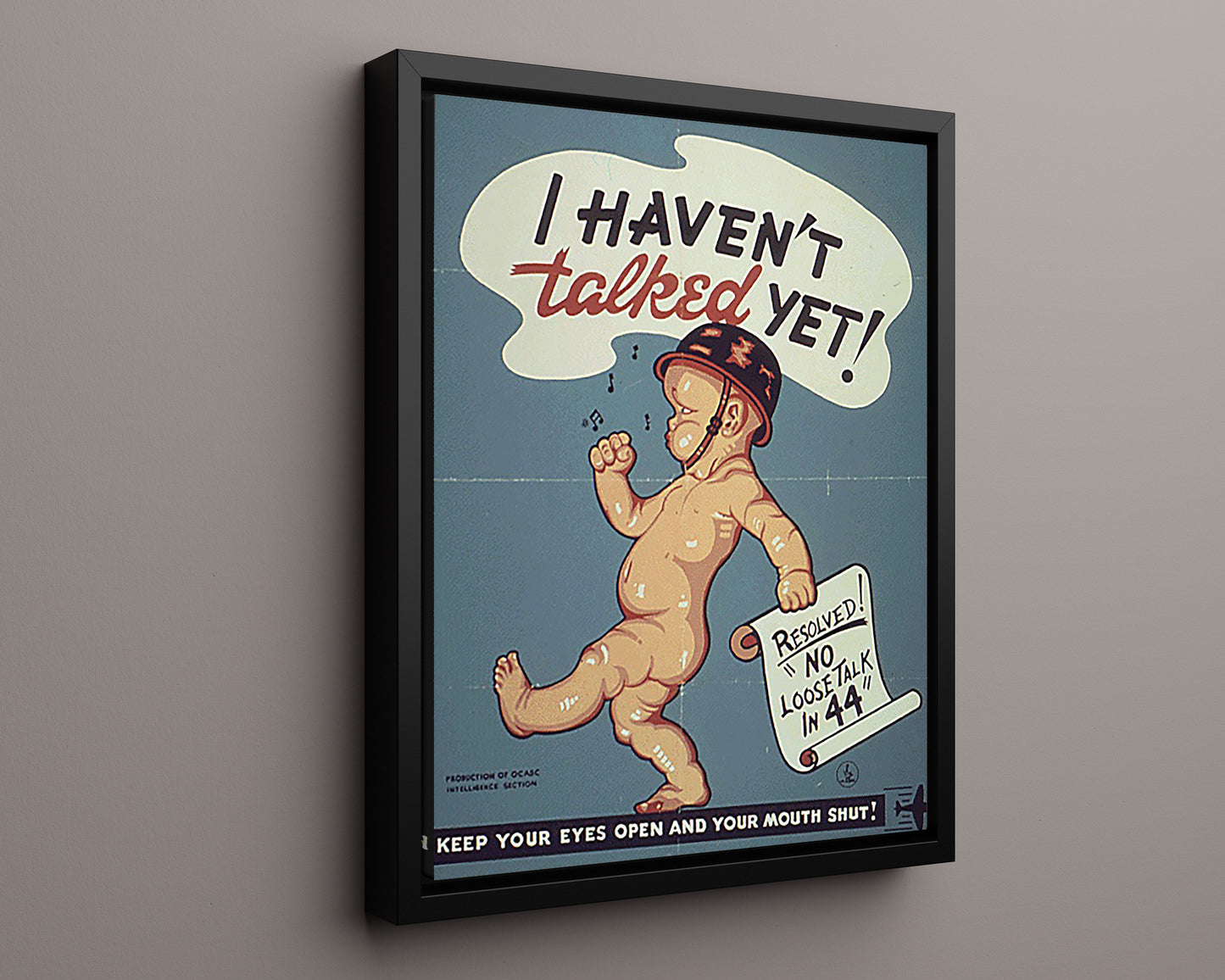 Vintage War Poster - No Loose Talk Baby Poster