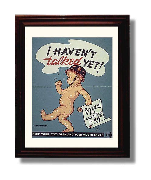 Vintage War Poster - No Loose Talk Baby Poster