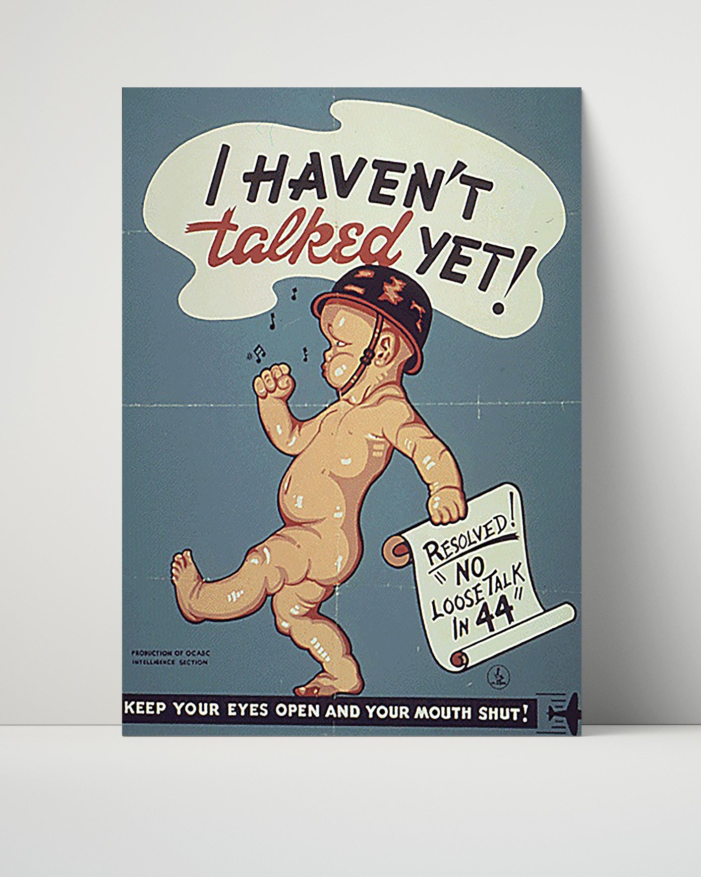 Vintage War Poster - No Loose Talk Baby Poster