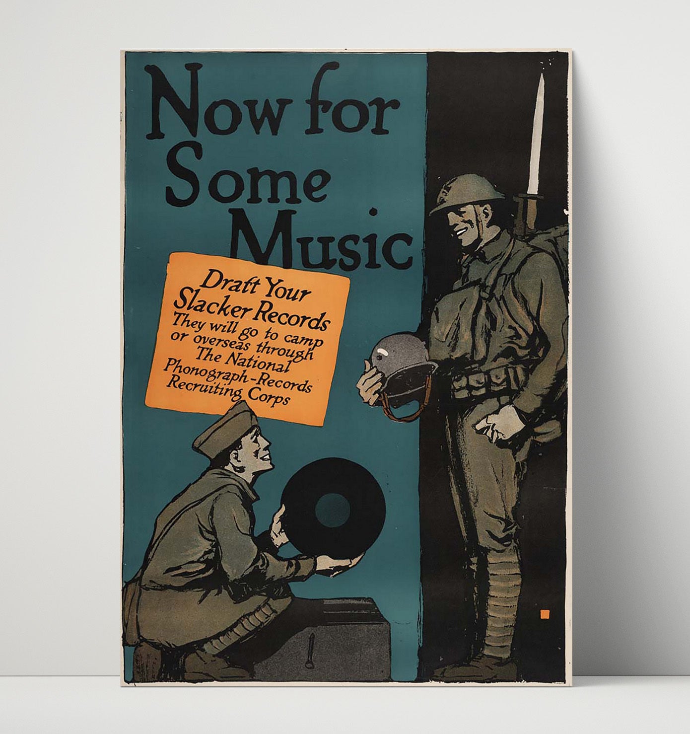 Vintage War Poster - Now for Some Music Vintage War Wall Art - 16x20 Unframed Print