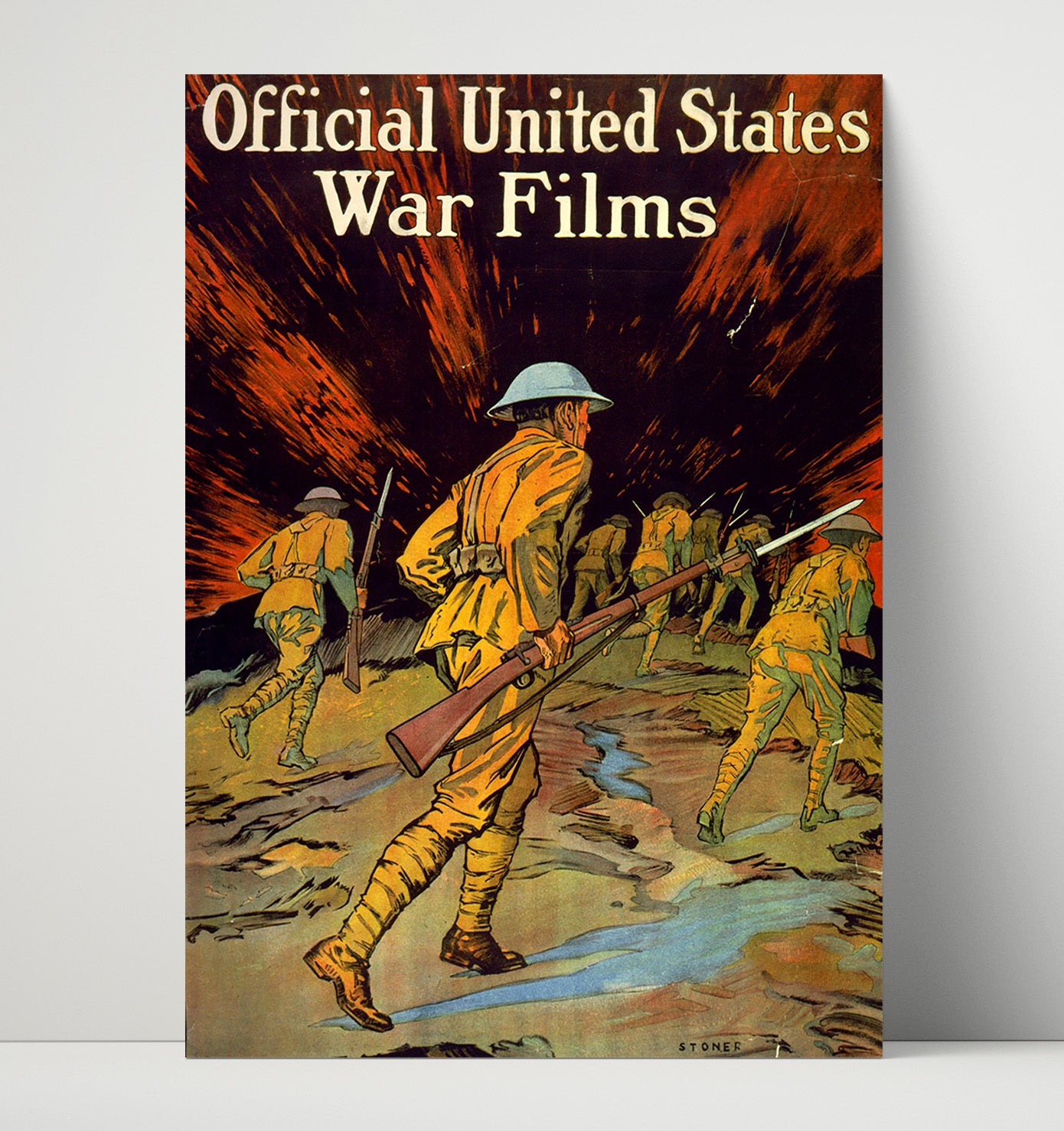 Vintage War Poster - Official US War Films Vintage War Wall Art - 16x20 Unframed Print