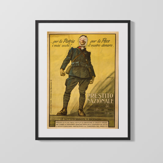 Vintage War Poster - Prestito Nazionale National Loan Italy
