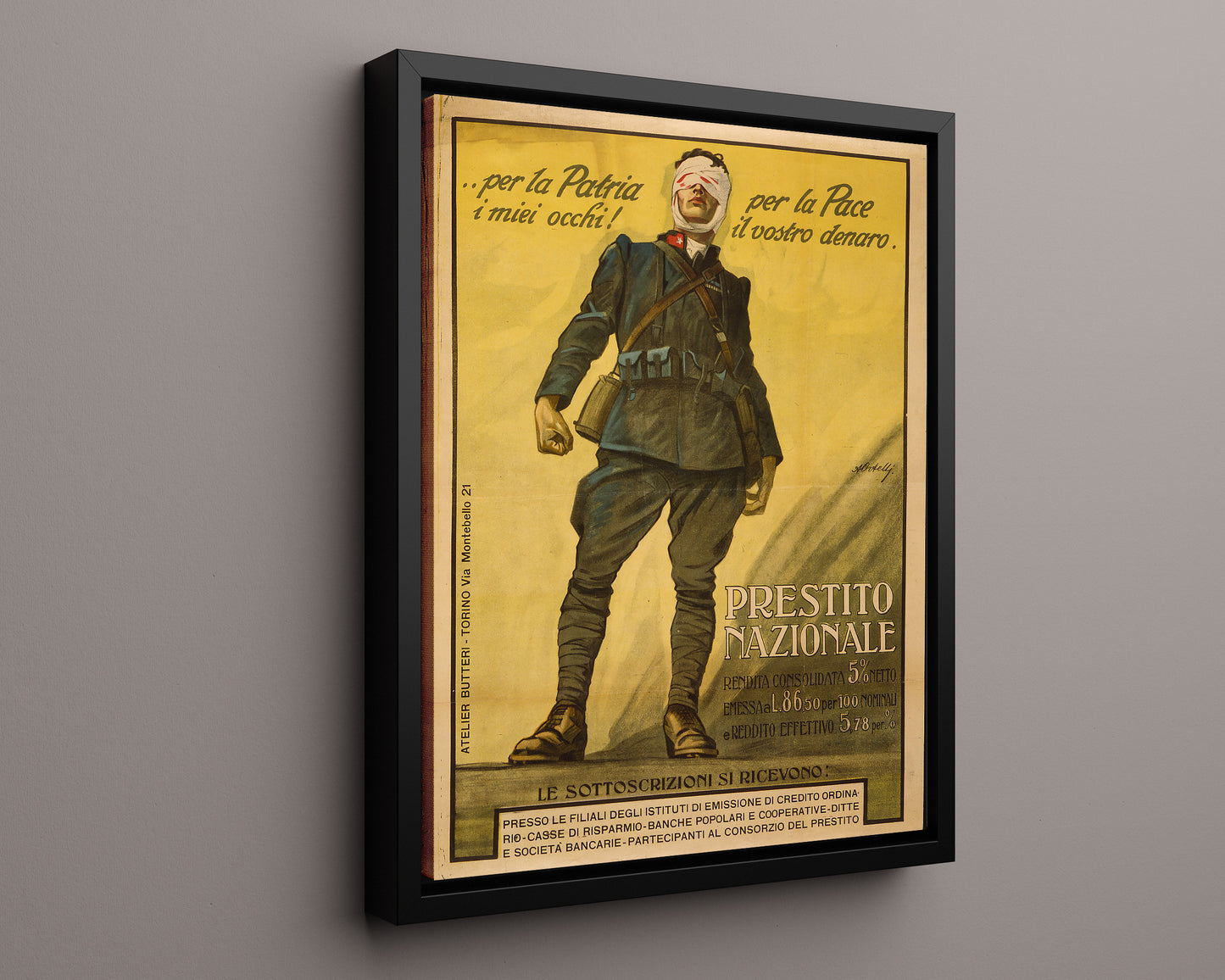 Vintage War Poster - Prestito Nazionale National Loan Italy