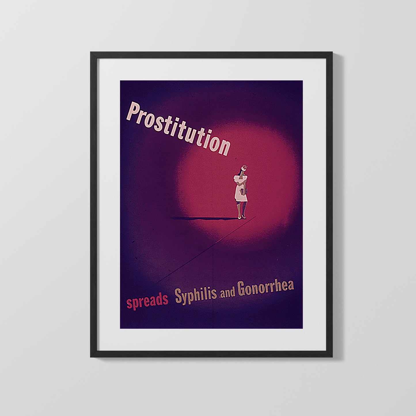 Vintage War Poster - Prostitution Speads Disease