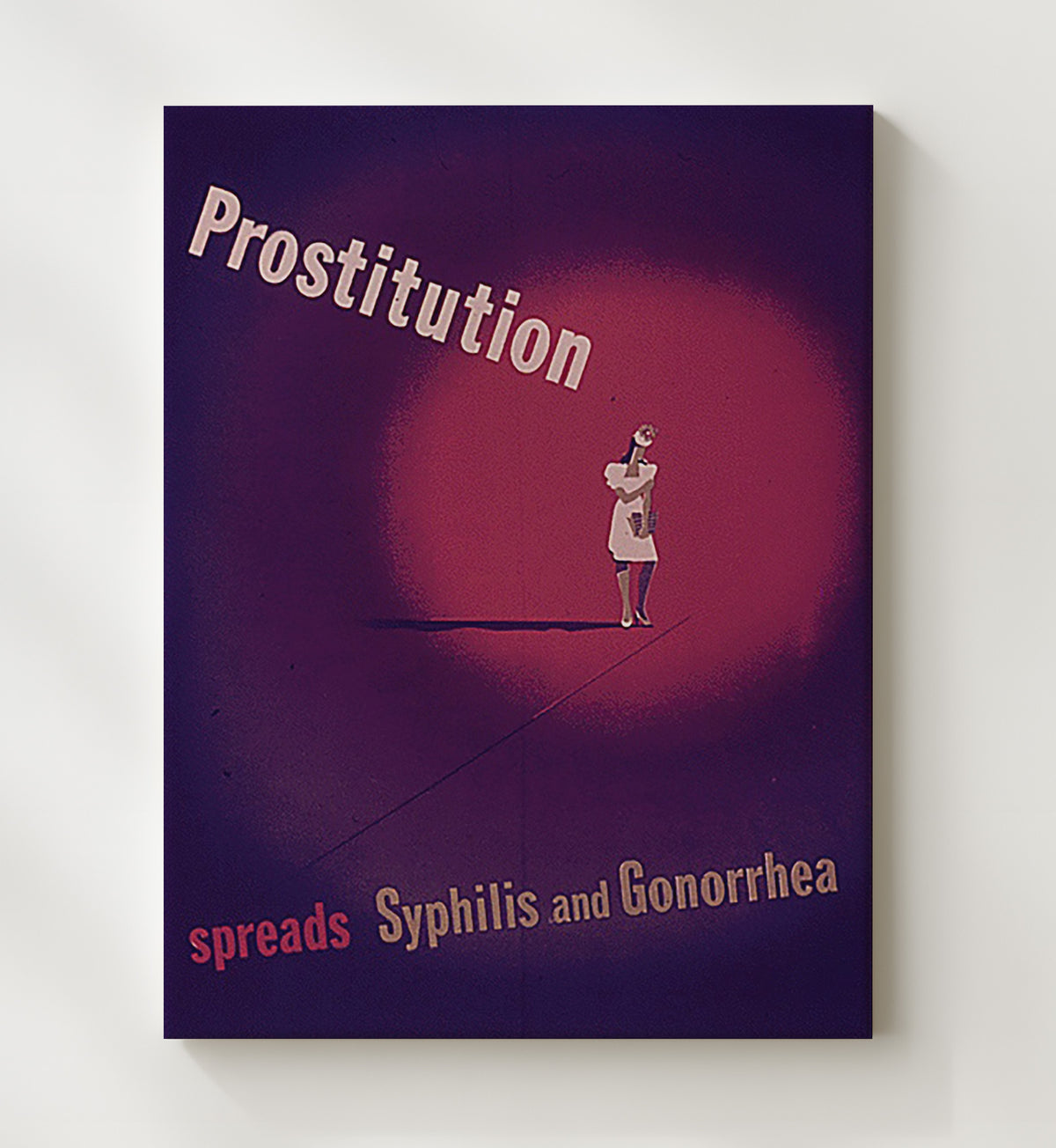 Prostitution Spreads Disease vintage war poster canvas wall art 20x24 Canvas