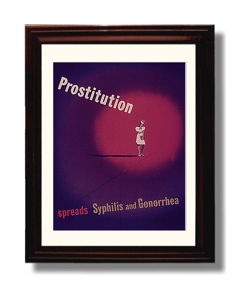 Vintage War Poster - Prostitution Speads Disease