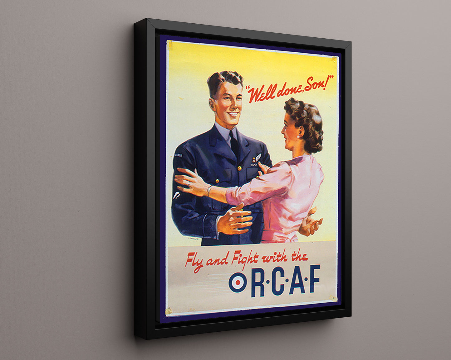 Vintage War Poster - RCAF Pilot - Lets Go Fly High