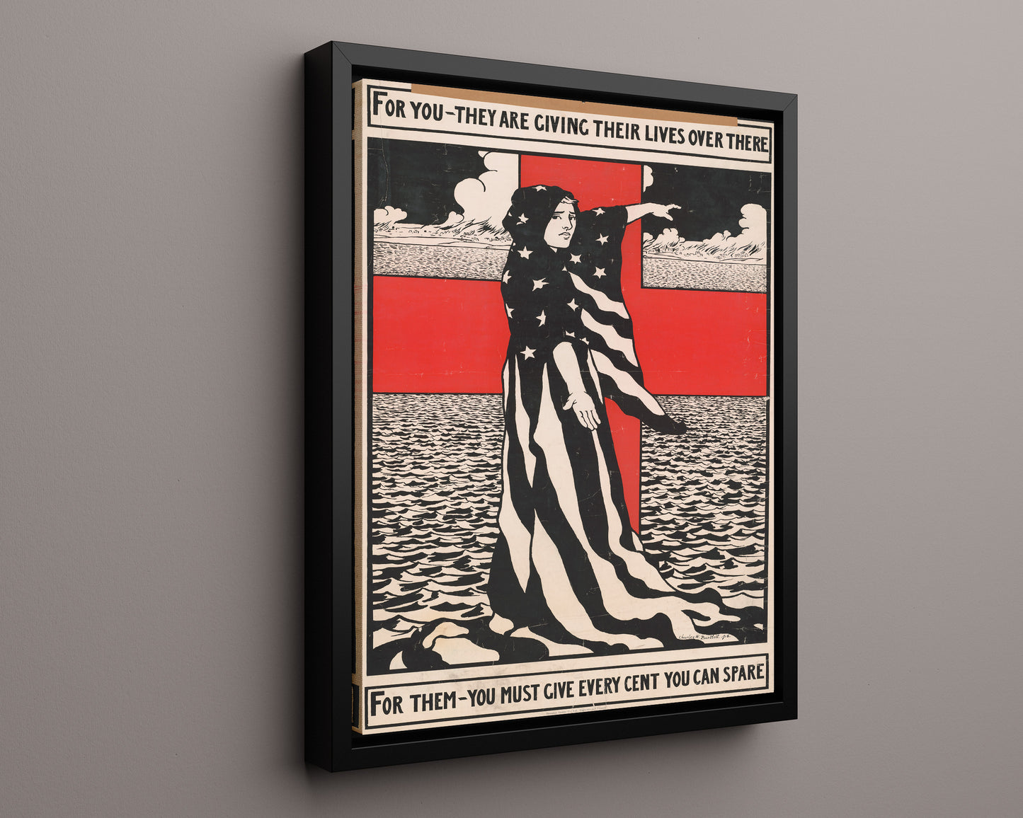 Vintage War Poster - Red Cross Give Every Cent You Can Spare