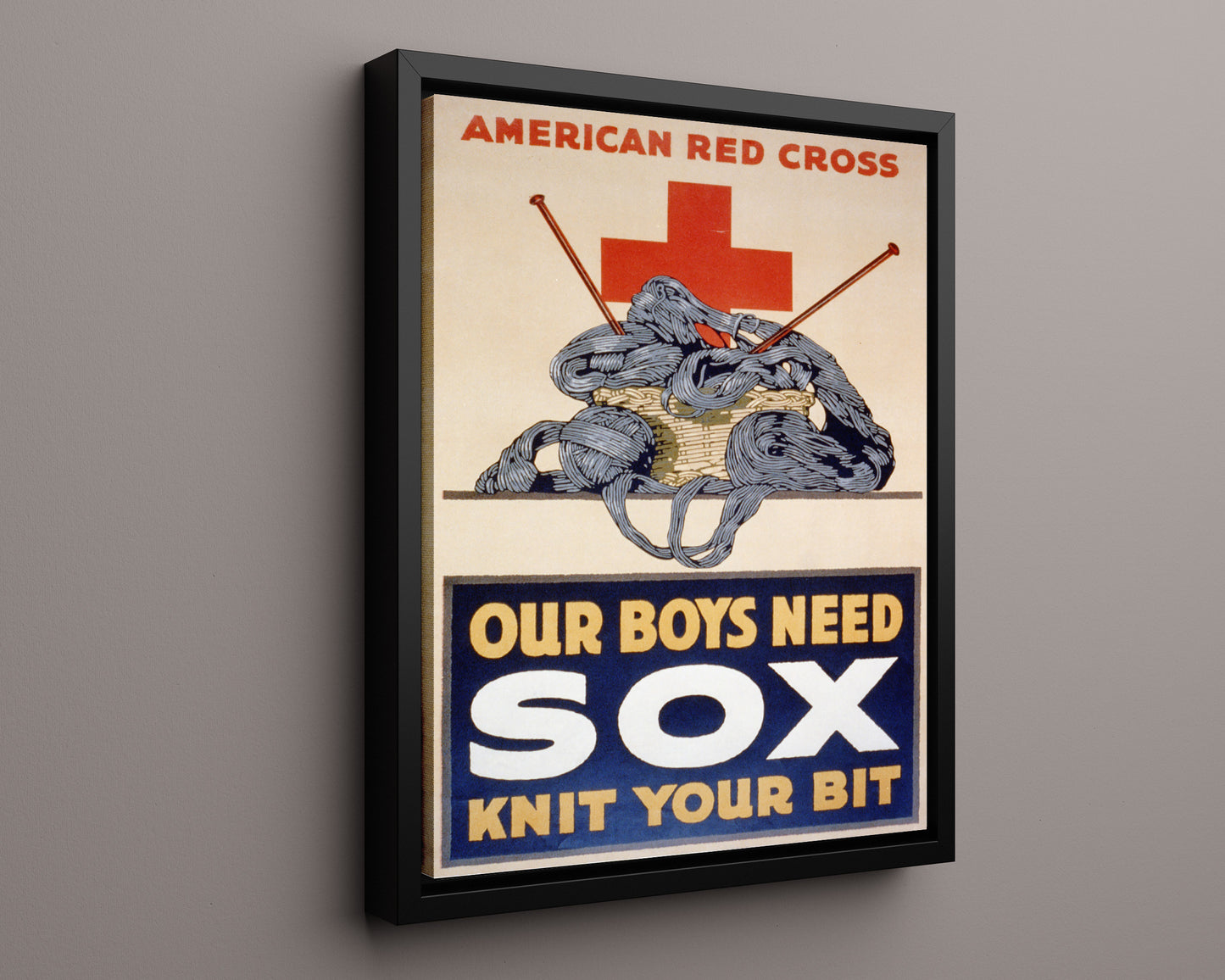 Vintage War Poster - Red Cross Our Boys Need Sox