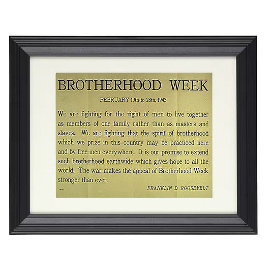 Roosevelt Brotherhood Week - Unity is our strength - Lifestyles
