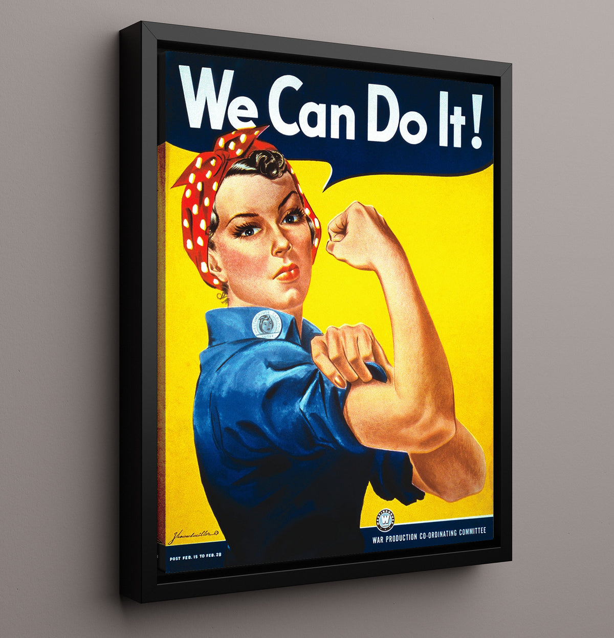 Rosie Riveter - Can Do - Framed Canvas