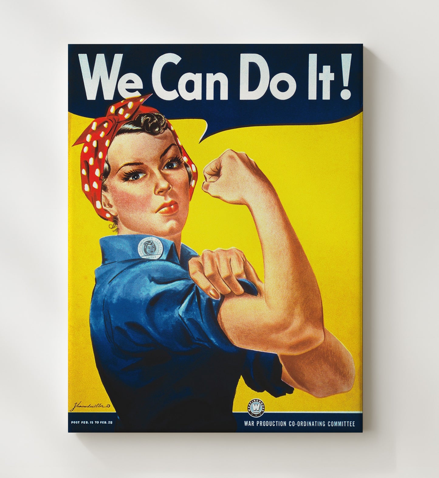 Rosie Riveter - CanDo vintage war canvas 20x24