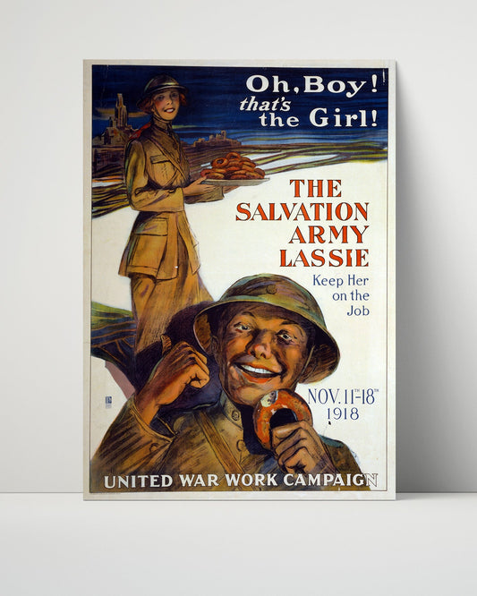 Vintage War Poster Unframed- Salvation Army Lassie