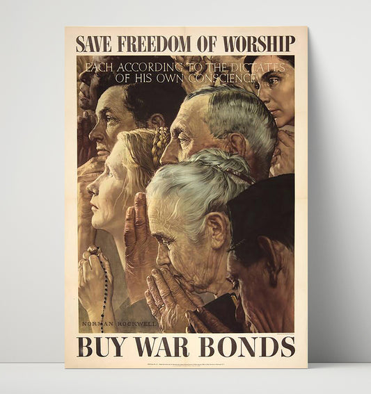 Save Freedom of Worship Buy War Bonds - Poster