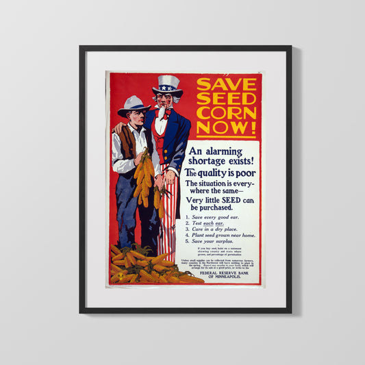 Vintage War Poster - Save Seed Corn Now