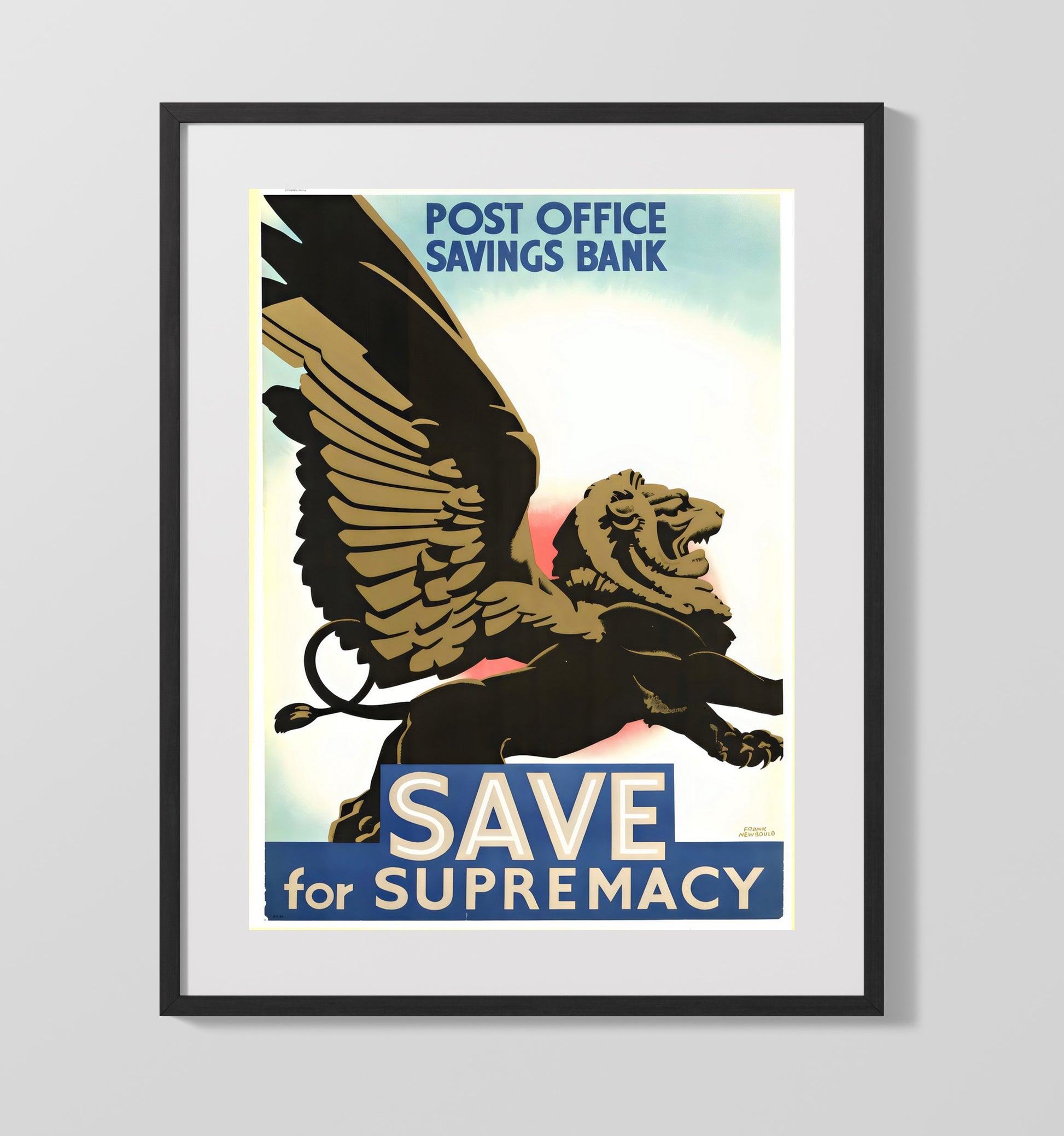 Save for Supremacy - Lions Share war poster wall art 16x20 Gallery Frame