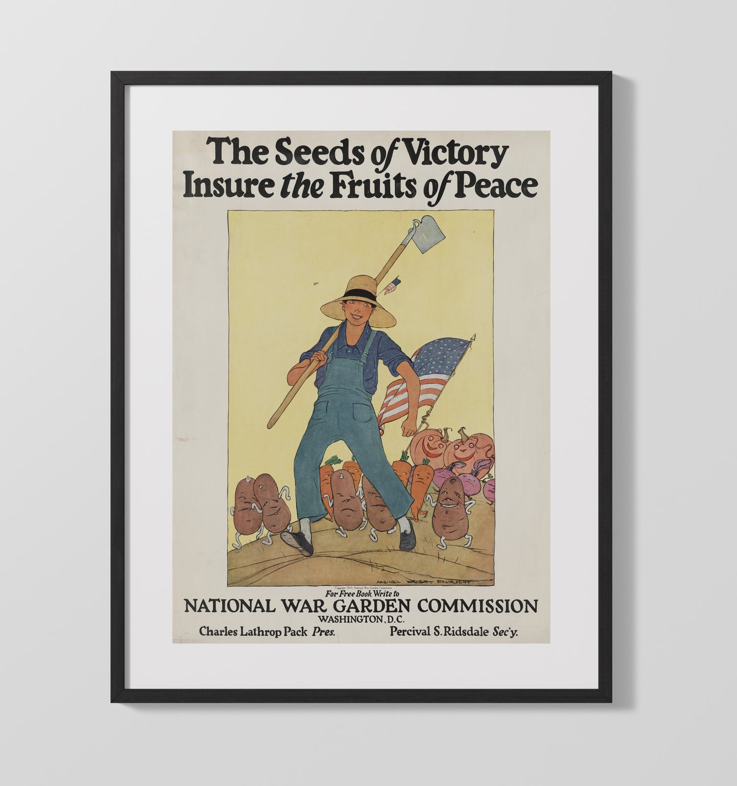 Seeds of Victory Insure the Fruits of Peace from the War Garden Commission war poster wall art 16x20 Gallery Frame