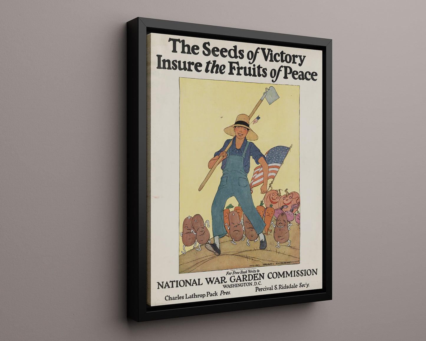 Vintage War Poster - Seeds of Victory Insure the Fruits of Peace from the War Garden Commission