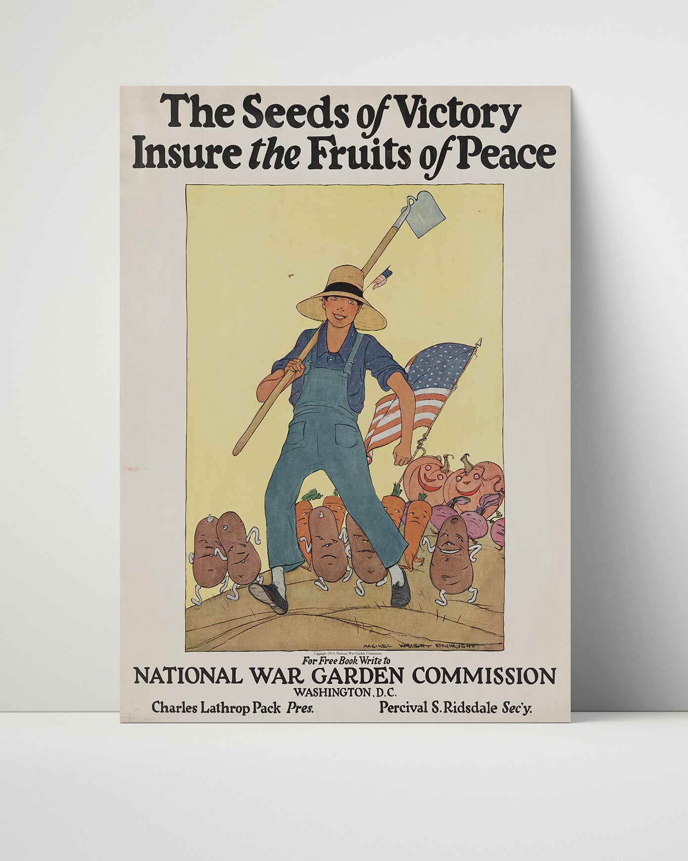 Vintage War Poster - Seeds of Victory Insure the Fruits of Peace from the War Garden Commission