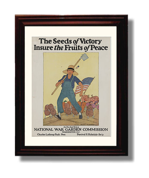 Vintage War Poster - Seeds of Victory Insure the Fruits of Peace from the War Garden Commission