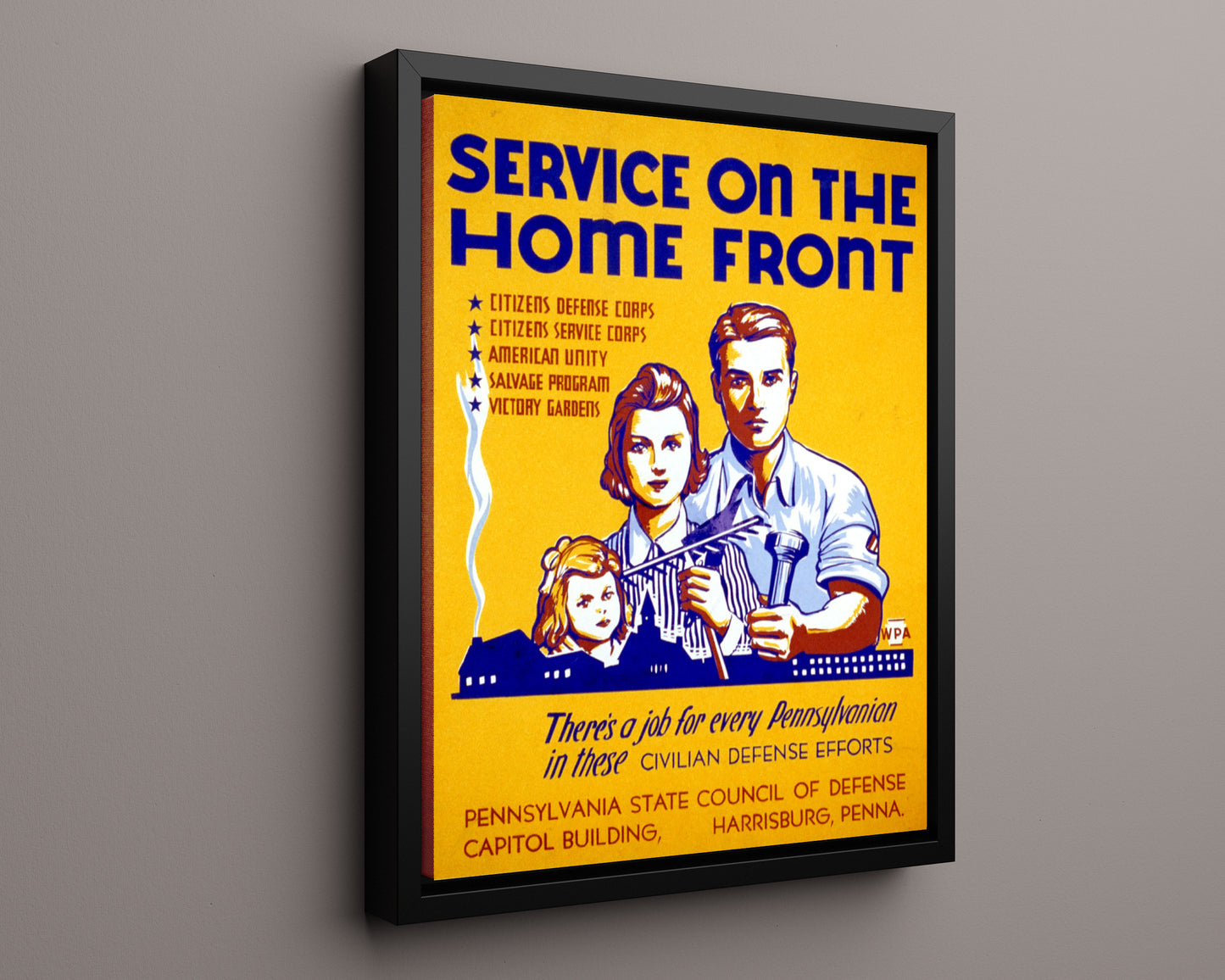 Vintage War Poster - Service on the Home Front in Pennsylvania